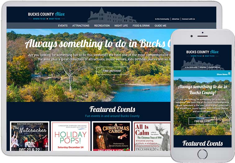 Bucks County Alive Website Development Company