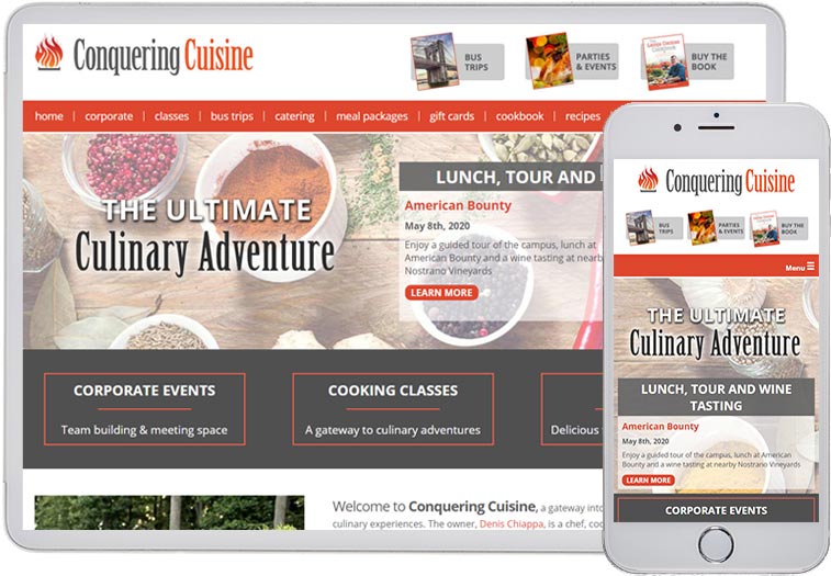 Conquering Cuisine Website Designer