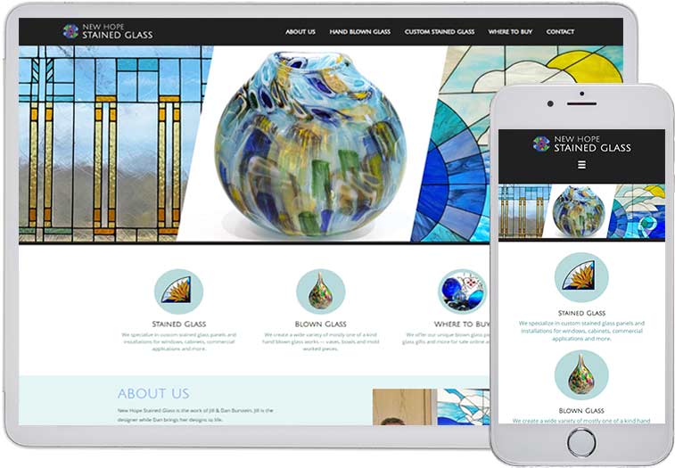 New Hope Stained Glass Website Design
